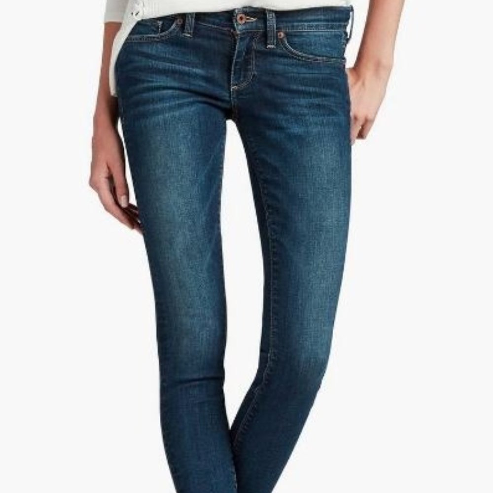 Lucky Brand Women's Midrise Straight Dark Blue